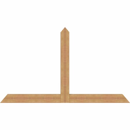 Ekena Millwork Portland Timber Gable Bracket, Western Red Cedar, 84"W x 49"H x 3 1/2"D x 5 1/2"F, 14/12 Pitch GBW084X49X0406POR00SWR